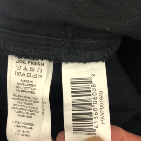 Joe Fresh Black High-Rise Crop Jeans Size 20W - Picture 6 of 8